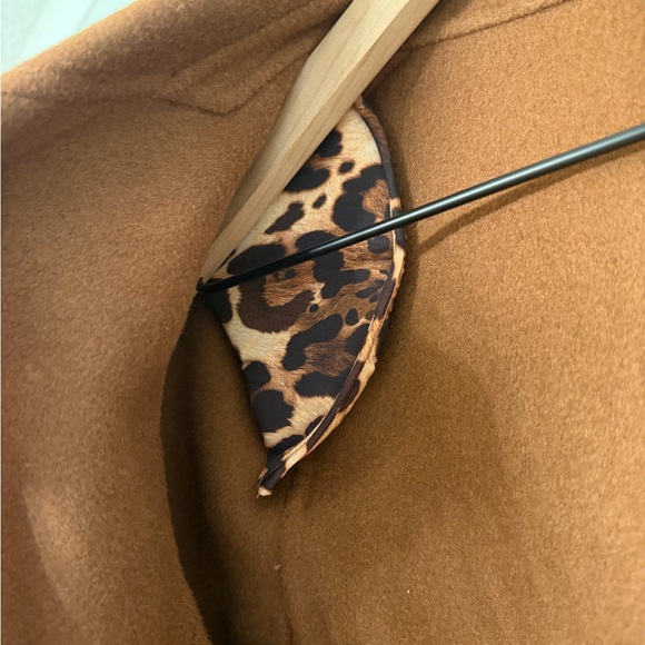 Express Hand Sewn Wool Blend Double Breasted Novelty Button Brown Blazer Jacket - Picture 13 of 15